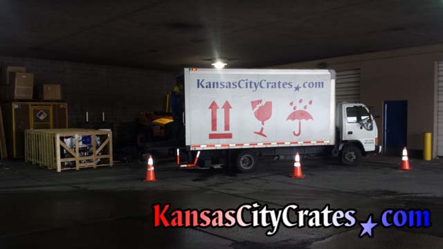 Truck building crate and pallet at Area Transportation Authority of Kansas City