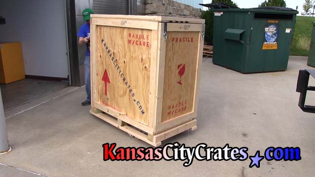 Delivery of heavy duty vault crate to Innara Medical in Lenexa KS