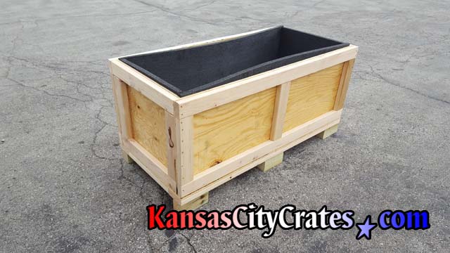 Premium foam lined heavy duty vault crate with forklift access for easy transportation
