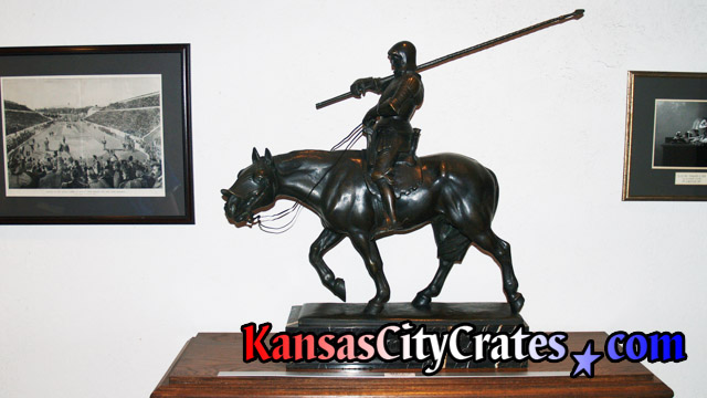 Bronze sculpture of Maximilian I, Christian Knight & Holy Roman Emperor 1459-1519 at mansion in Kansas City MO 64129