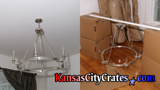 Kansas City Crates │How to move a Chandelier