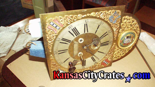 Antique handmade clock face.