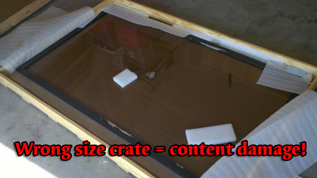 crate too large for glass top