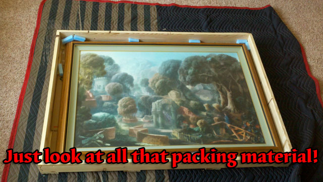 oil painting loose in crate