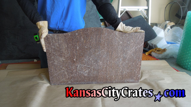 Antique marble top from curio cabinet at home in Kansas City MO 64152