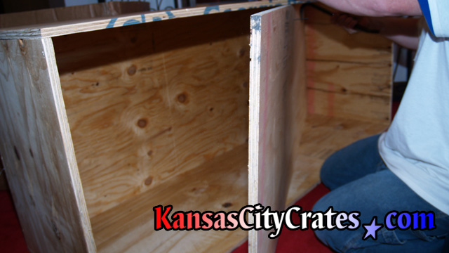 Indestructible box crate for antique American Indian Chief at mansion in Kansas City MO  64129