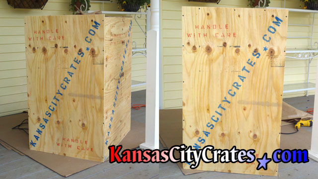 Vault like protection solid wall wood crates for shipping taxidermy.