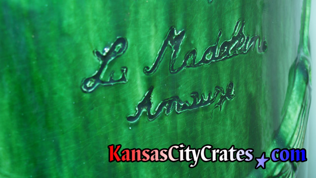Signature of craftsman who sculpted Anduze Vase