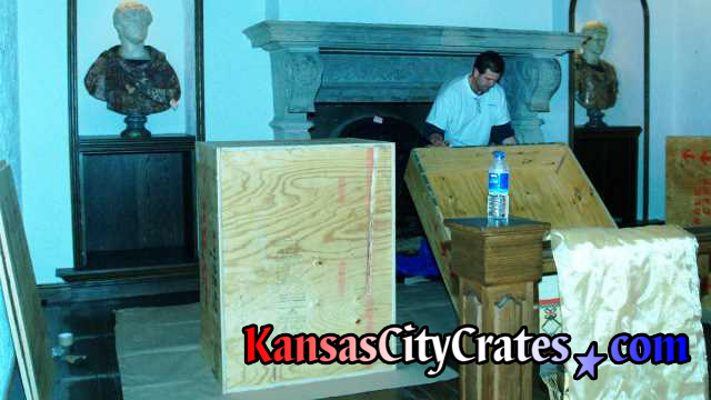Crating bust sculptures at large home