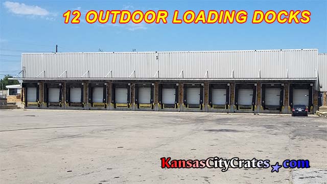 12 outdoor loading docks service Kansas City Crates shipping department