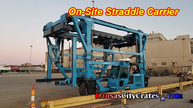 Combilift on-site straddle carrier provided by plant operations