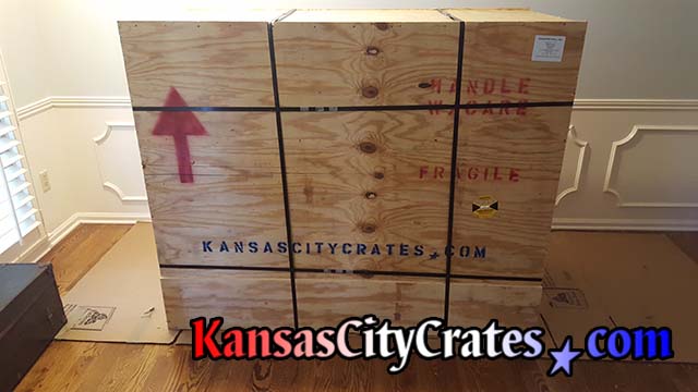 Steel banded export crate.