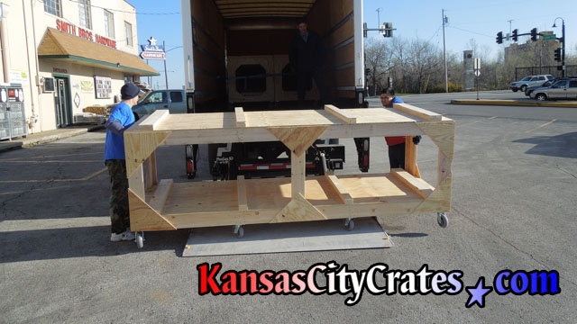 Custom wood loading cart.